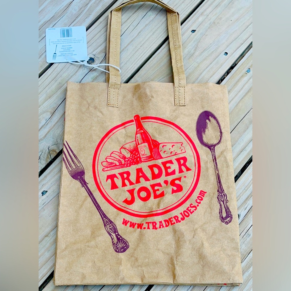 Trader Joe's Shopping Bag NEW Tote Reusable Grocery 14"x11.5"x7" Ships Fast